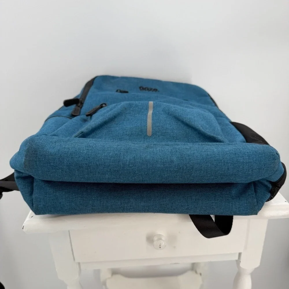 Ooze Backpack Blue Locking‎ Laptop Travel Bag Multi Pocket School Commuter
